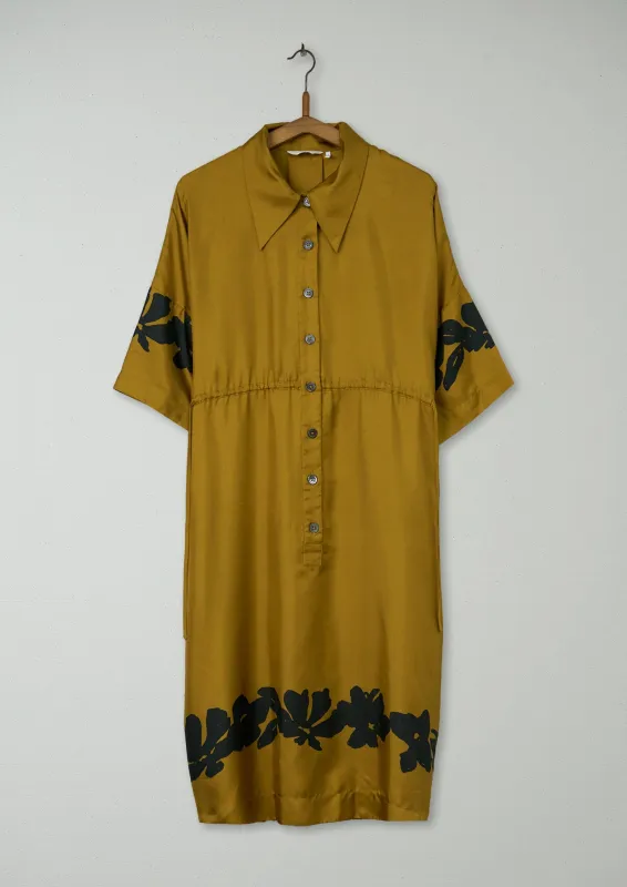 Reworn Border Print Silk Dress Size S (1374) | Multi sold by TOAST