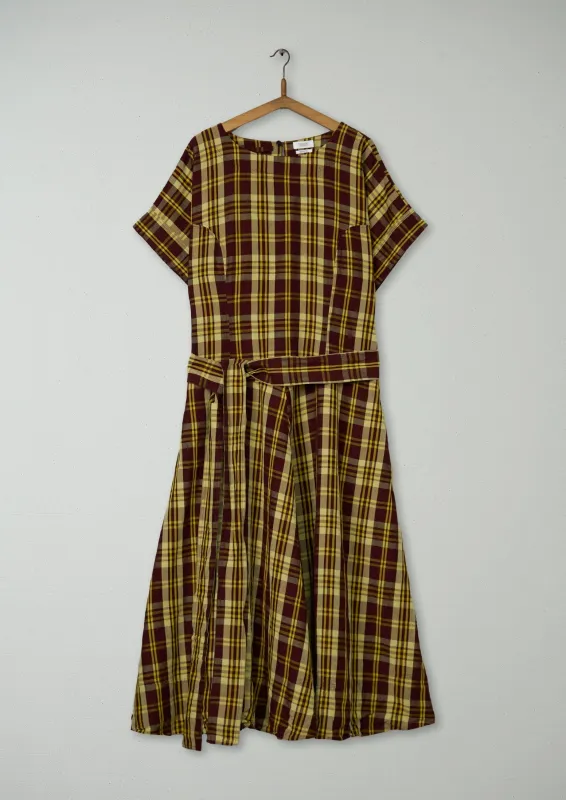 Reworn Check Circle Dress Size 18 (1402) | Multi sold by TOAST
