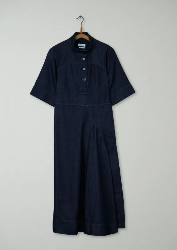 Reworn Denim Utility Dress Size 6 (1375) | Indigo sold by TOAST