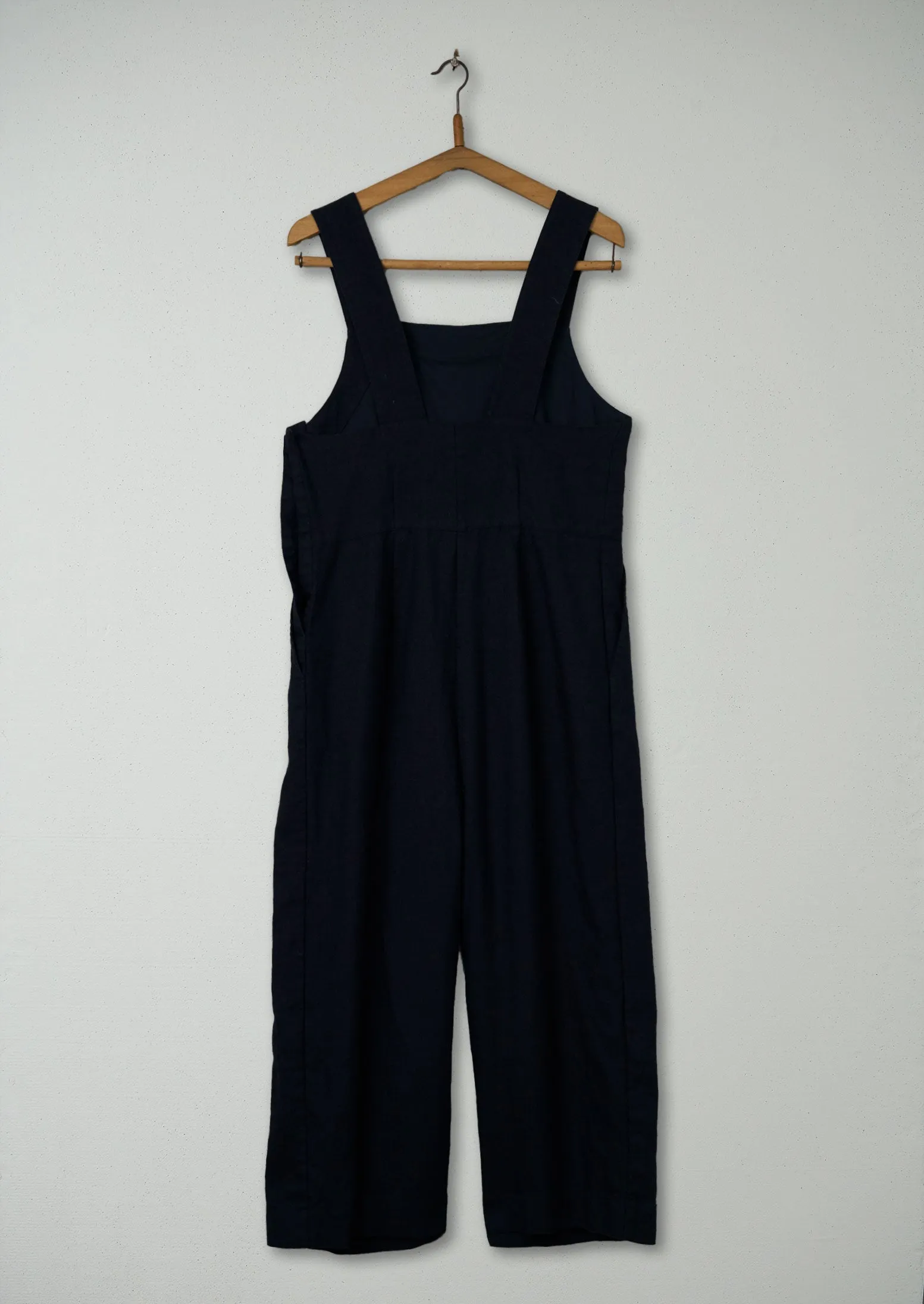Reworn Wool Linen Dungarees Size 12 (961) | Navy sold by TOAST product image thumbnail 2