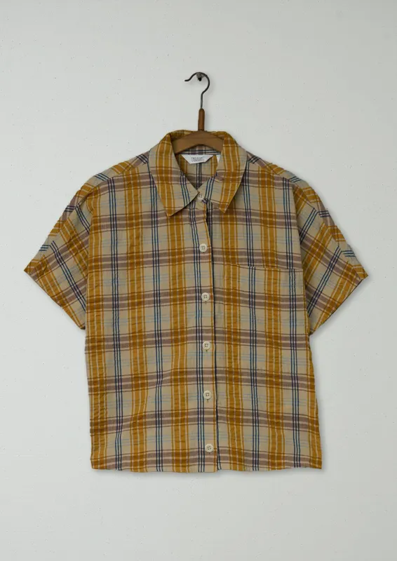 Reworn Check Cotton Shirt Size 4 (796) | Multi made by TOAST