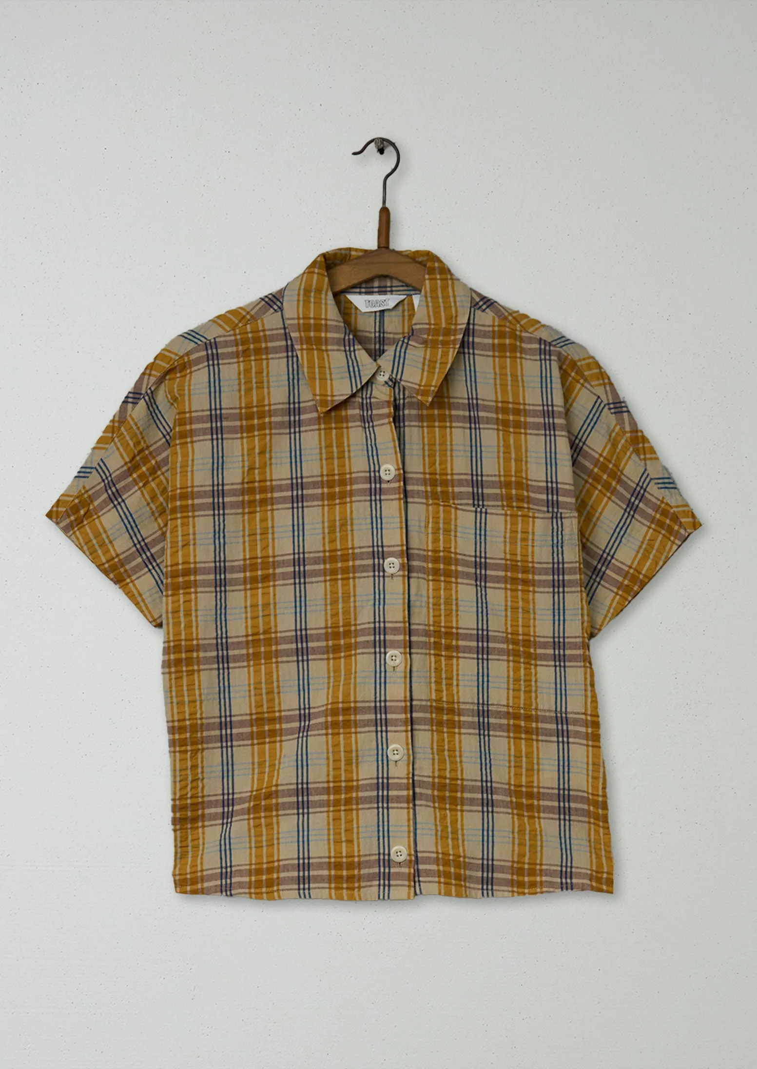 Reworn Check Cotton Shirt Size 4 (796) | Multi sold by TOAST