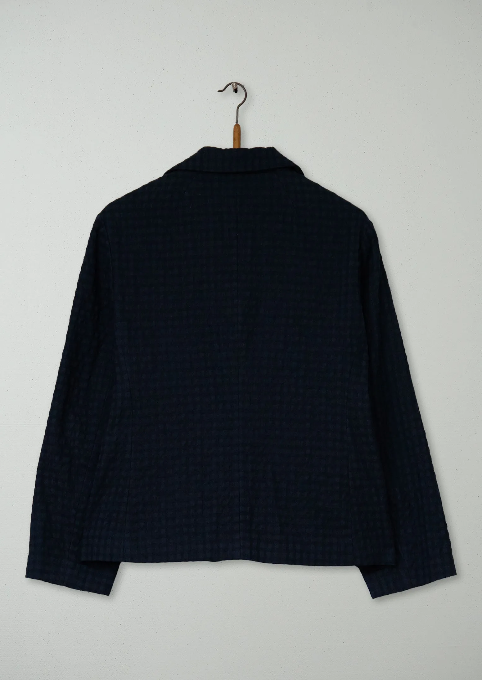 Reworn Cotton Wool Herringbone Jacket Size 10 (178) | Navy sold by TOAST product image thumbnail 2