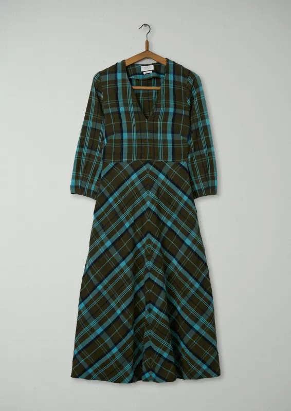 Reworn Check Seersucker Dress Size 14 (1409) | Multi sold by TOAST