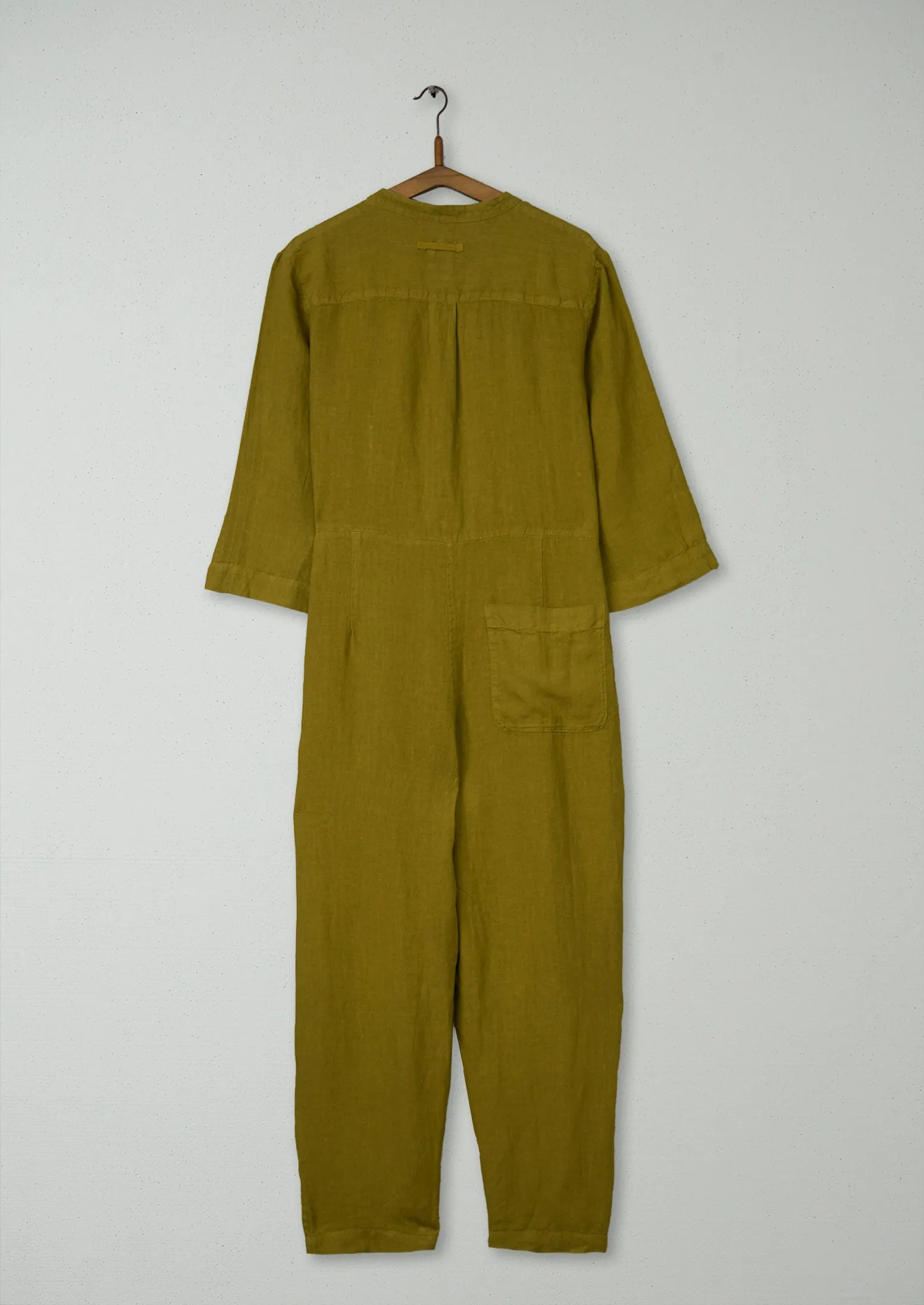 Reworn Linen Jumpsuit Size M (969) | Citrus Green sold by TOAST product image thumbnail 2