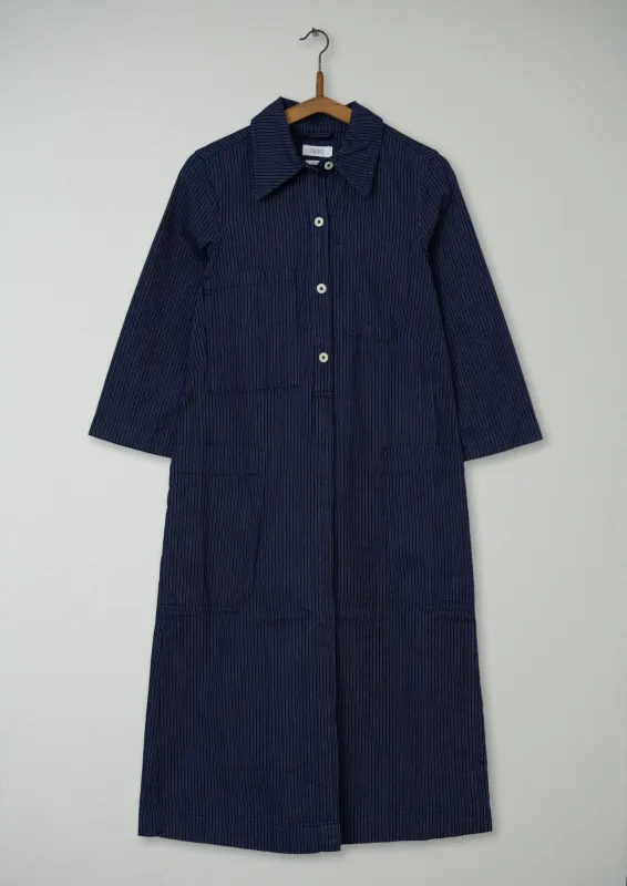 Reworn Fine Stripe Cotton Shirt Dress Size 6 (1395) | Multi sold by TOAST
