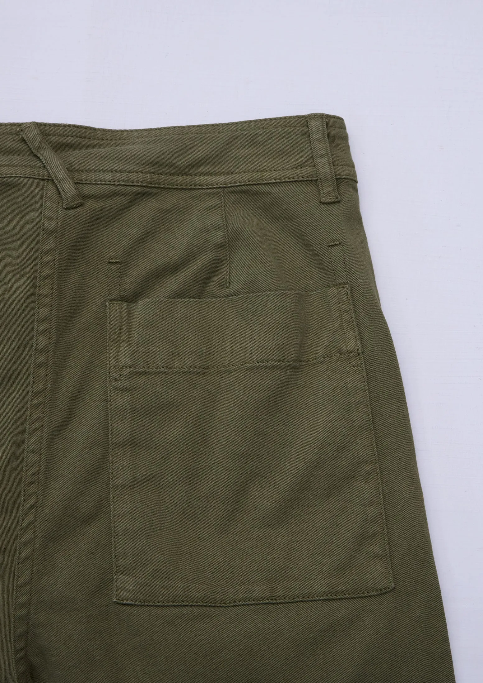 Reworn Darted Cotton Twill Trousers Size 14 (970) | Green sold by TOAST product image thumbnail 2