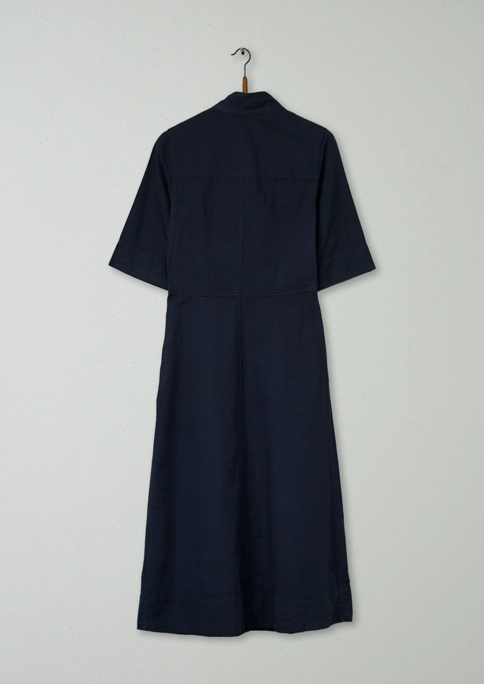 Reworn Draped Utility Dress Size 6 (1392) | Slate Blue sold by TOAST product image thumbnail 2