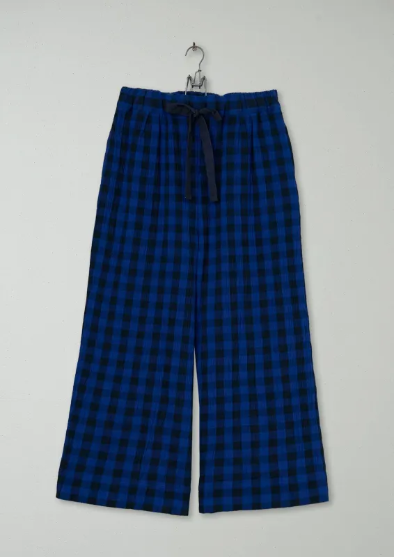 Reworn Crinkle Cotton Gingham Trousers Size XS (960) | Multi sold by TOAST