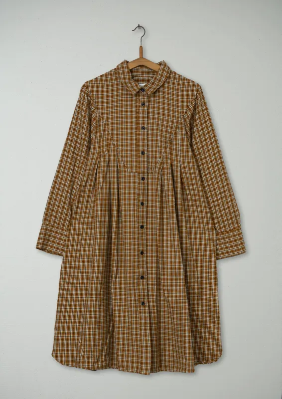 Reworn Check Swingy Shirt Dress Size 6 (1428) | Amber sold by TOAST