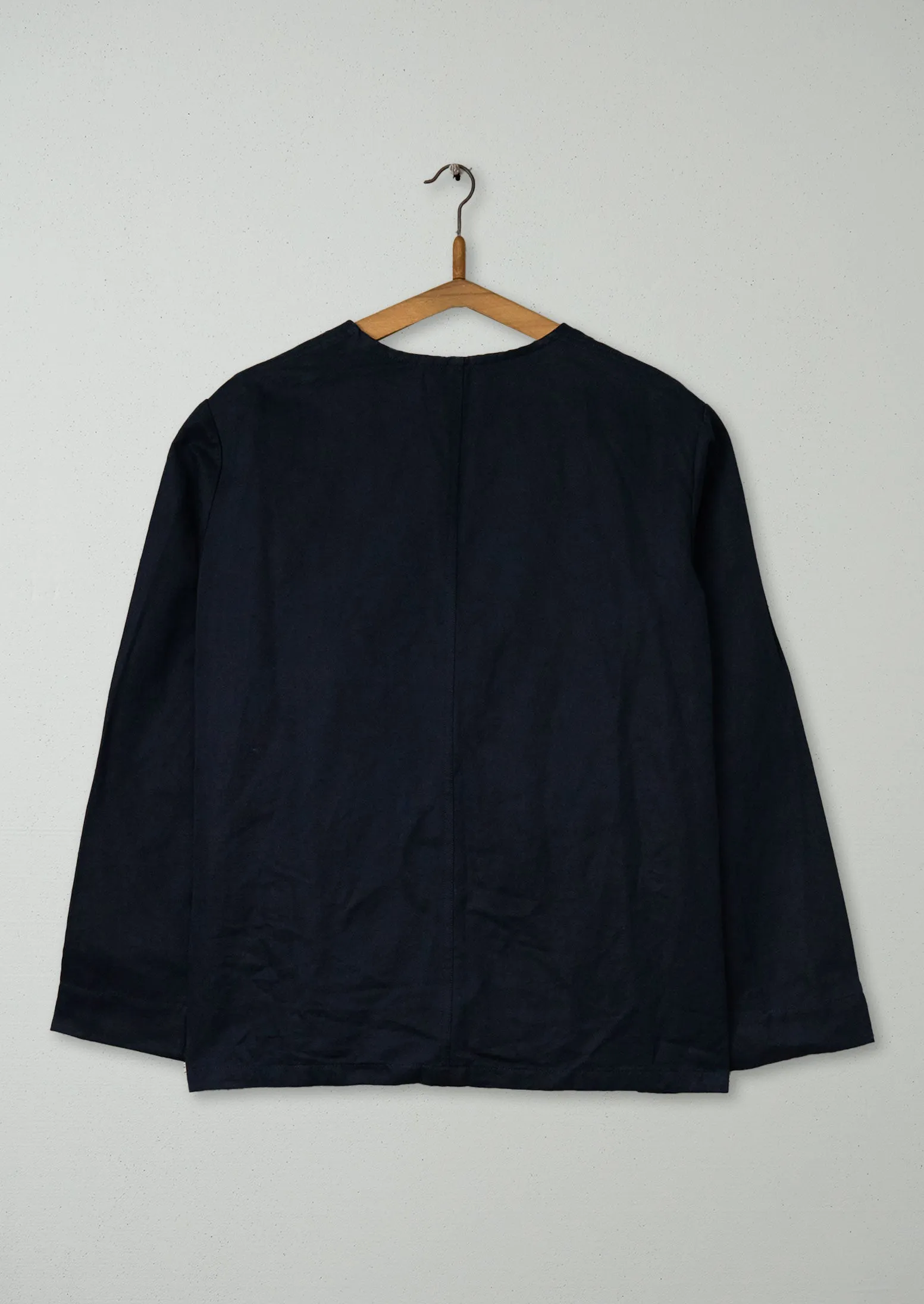 Reworn Cotton Linen Wrap Jacket Size 8 (181) | Slate sold by TOAST product image thumbnail 2