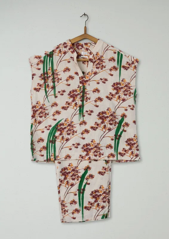 Reworn Painted Falls Cotton Pyjamas Size XS (182) | Multi sold by TOAST
