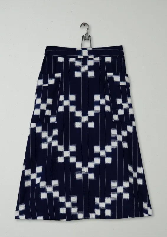 Reworn Flared Ikat Skirt Size 14 (250) | Multi sold by TOAST