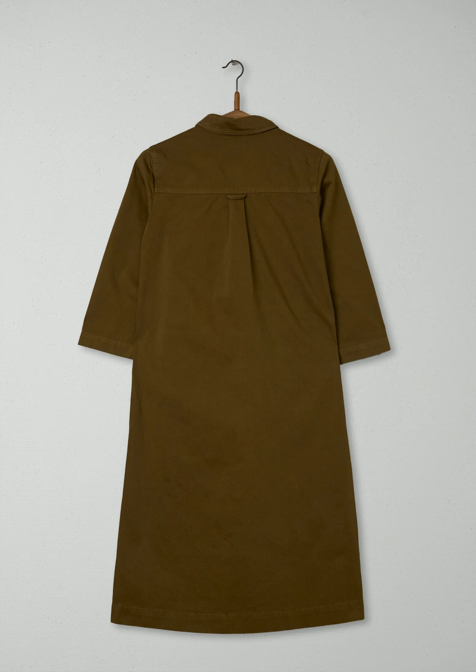 Reworn Cotton Sateen Shirt Dress Size 6 (1423) | Dull Gold sold by TOAST product image thumbnail 2
