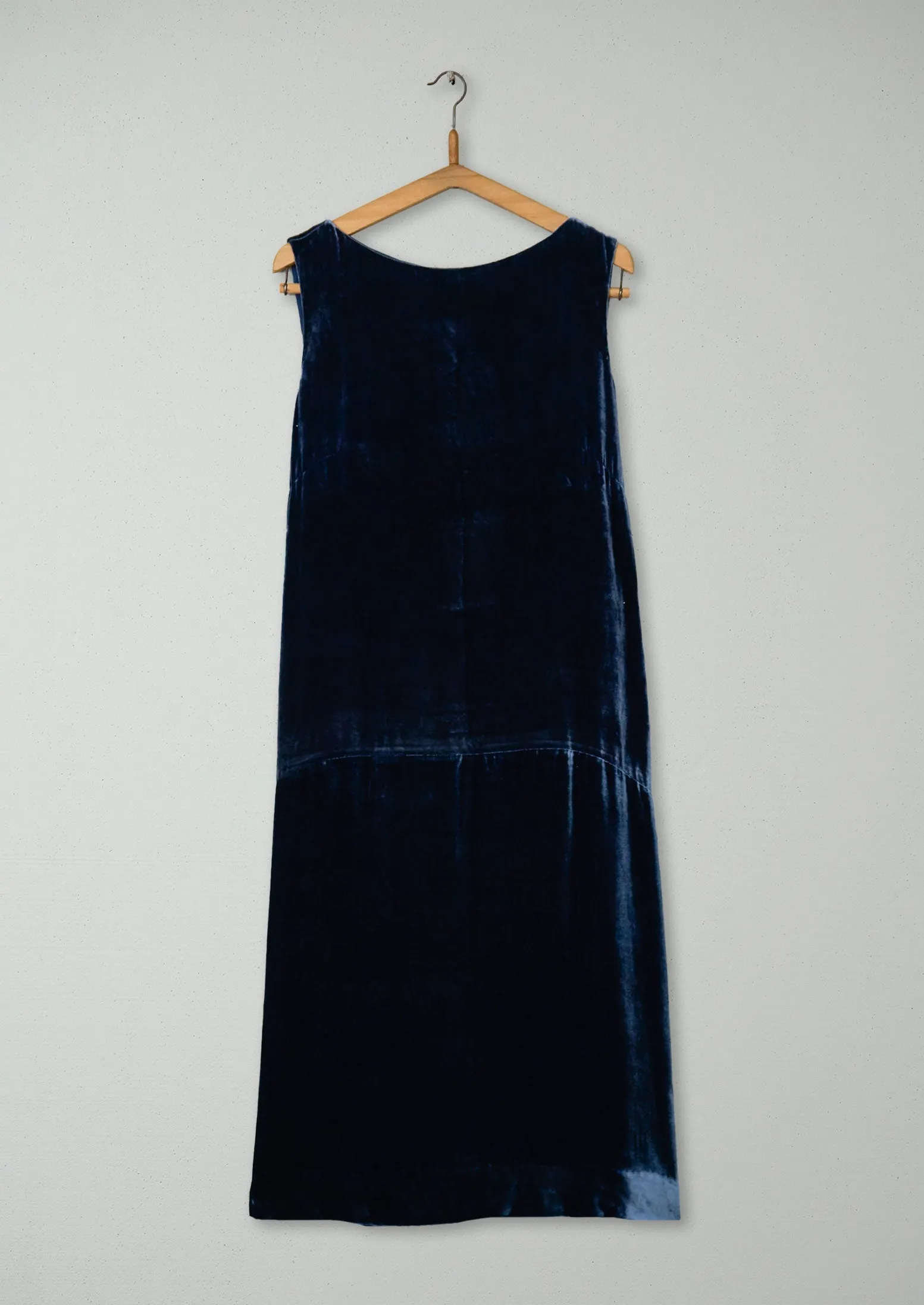 Reworn Silk Velvet Dress Size 10 (1451) | Midnight sold by TOAST