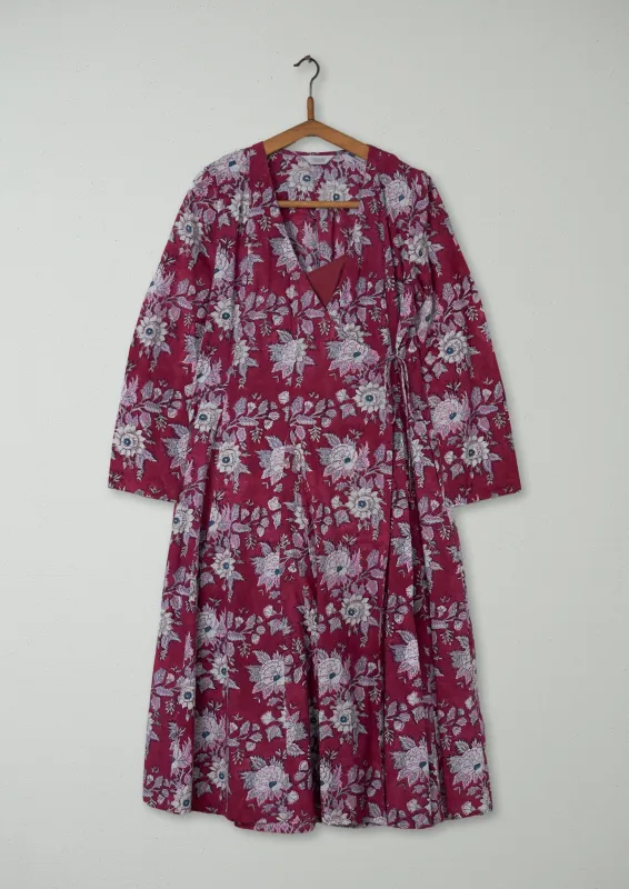 Reworn Cotton Wrap Print Dress Size 18 (1430) | Multi sold by TOAST
