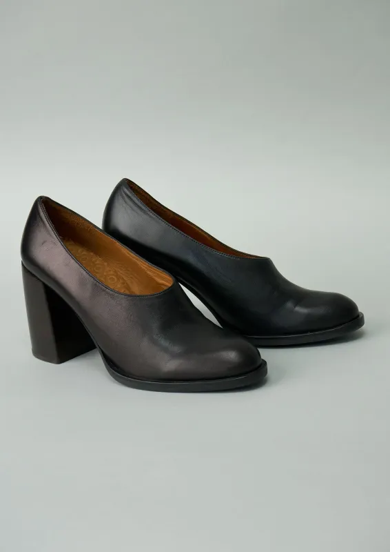 Reworn Chie Mihara Block Heel Shoes Size 38 (472) | Black sold by TOAST