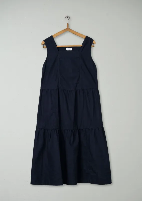 Reworn Hemp Cotton Canvas Dress Size 18 (1444) | Slate sold by TOAST