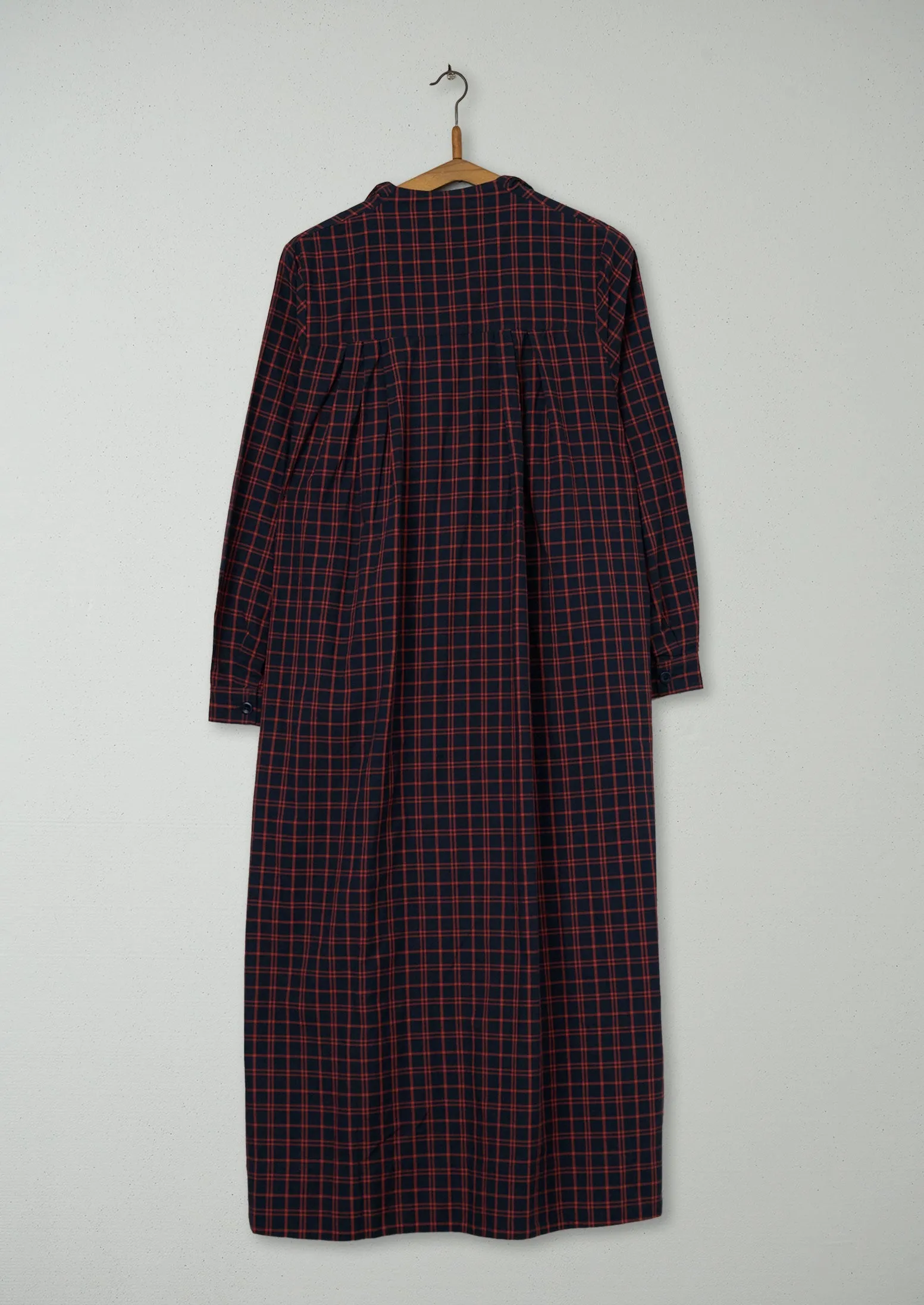 Reworn Tie Neck Check Cotton Dress Size 6 (1434) | Multi sold by TOAST product image thumbnail 2