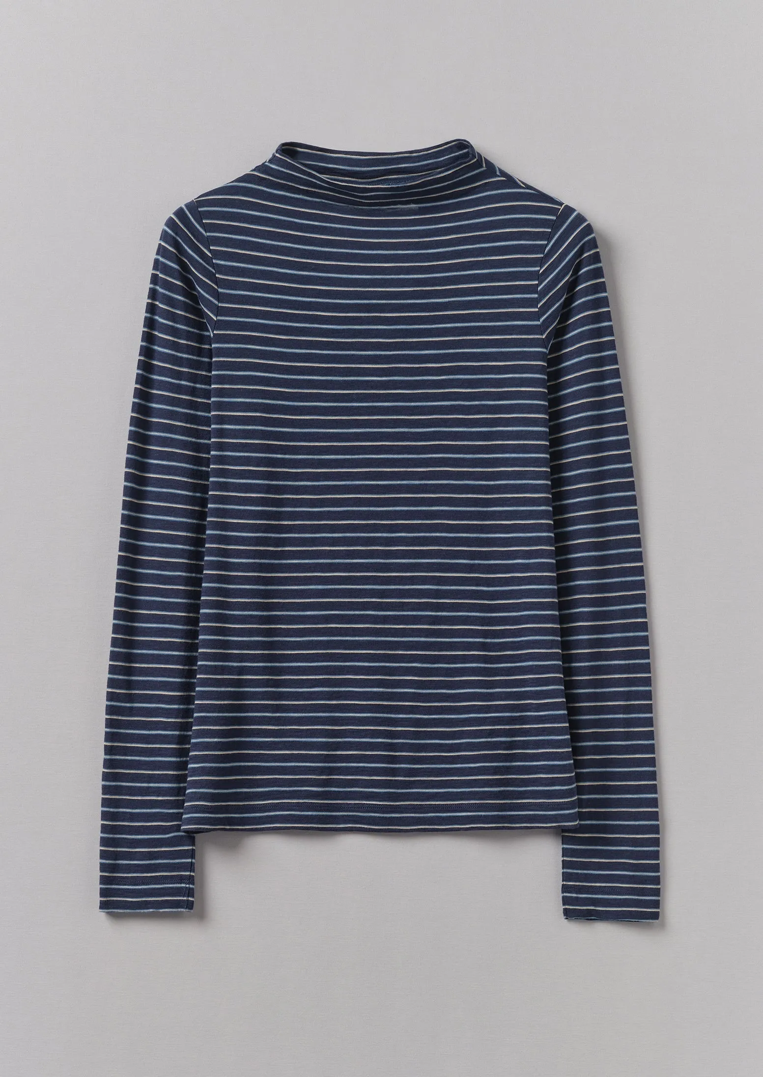 Light Stripe Cotton Slub Tee | Nile Blue sold by TOAST