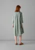 Half Placket Lightweight Linen Lounge Dress | Sage sold by TOAST