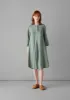 Half Placket Lightweight Linen Lounge Dress | Sage sold by TOAST