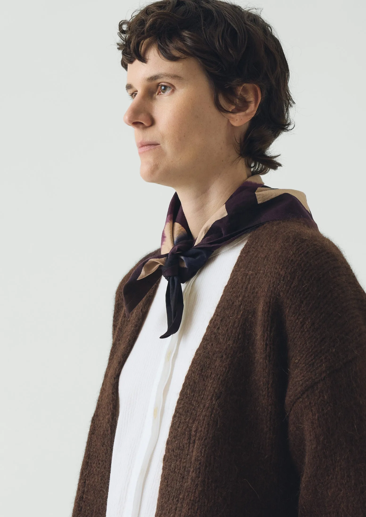 Shadow Print Hand Painted Bandana | Cassis sold by TOAST product image thumbnail 5