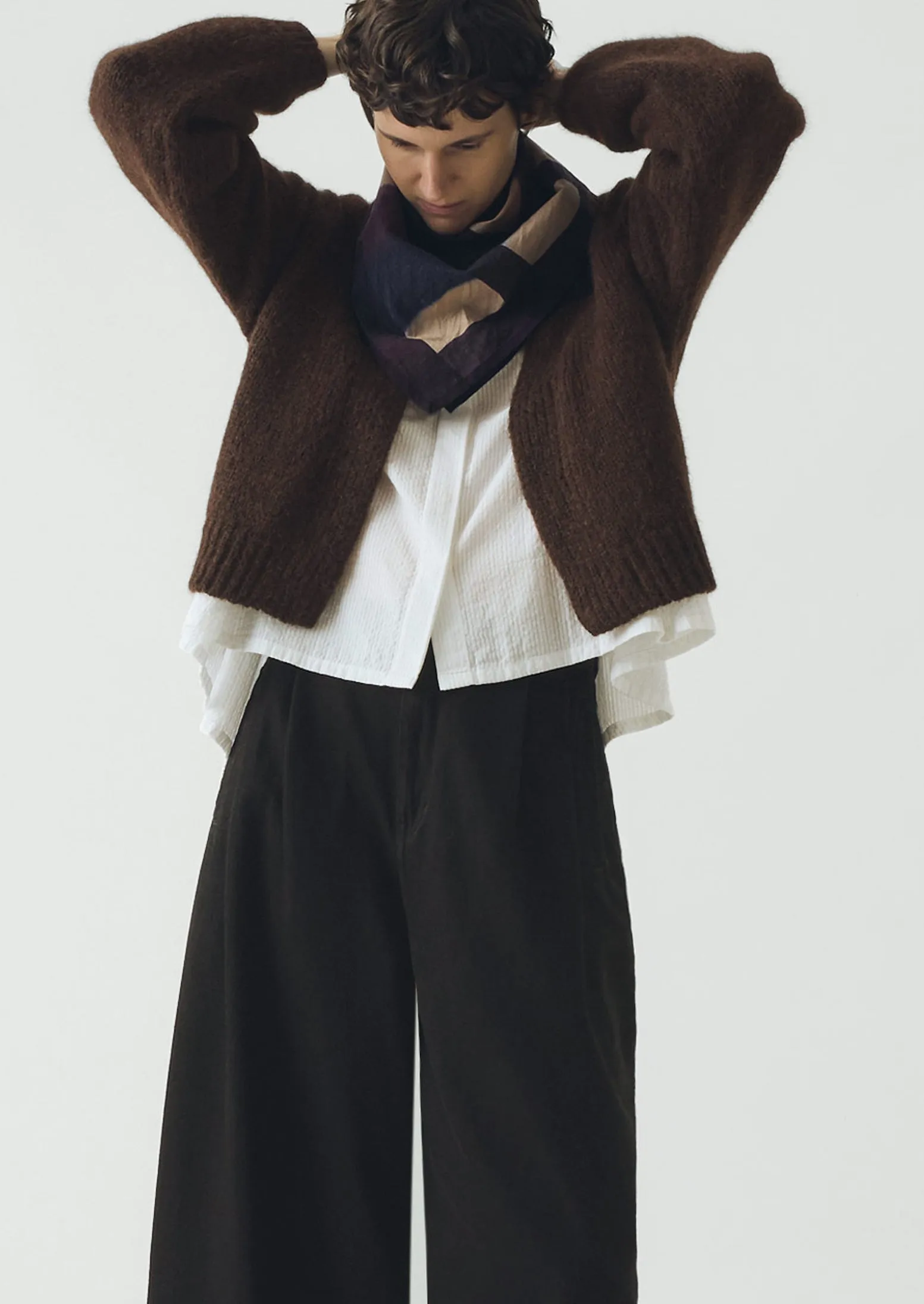 Shadow Print Hand Painted Bandana | Cassis sold by TOAST product image thumbnail 2