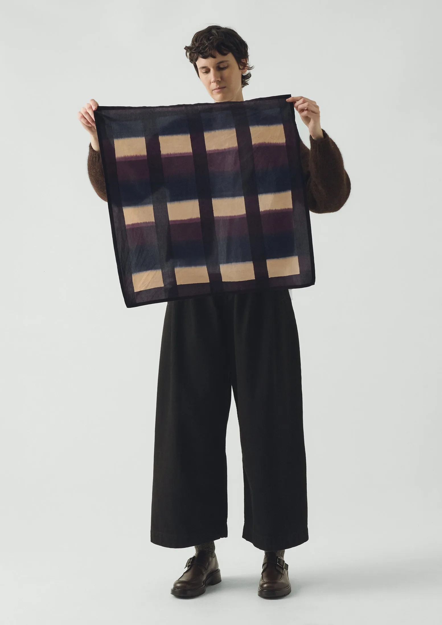 Shadow Print Hand Painted Bandana | Cassis sold by TOAST product image thumbnail 4