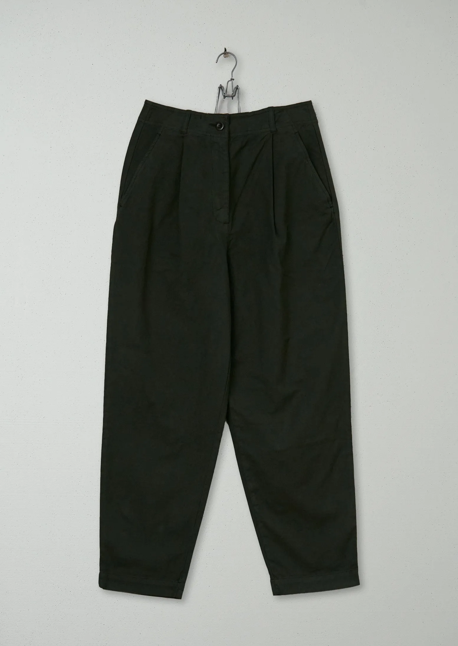 Reworn Cotton Canvas Trousers Size 8 (978) | Ash Green sold by TOAST