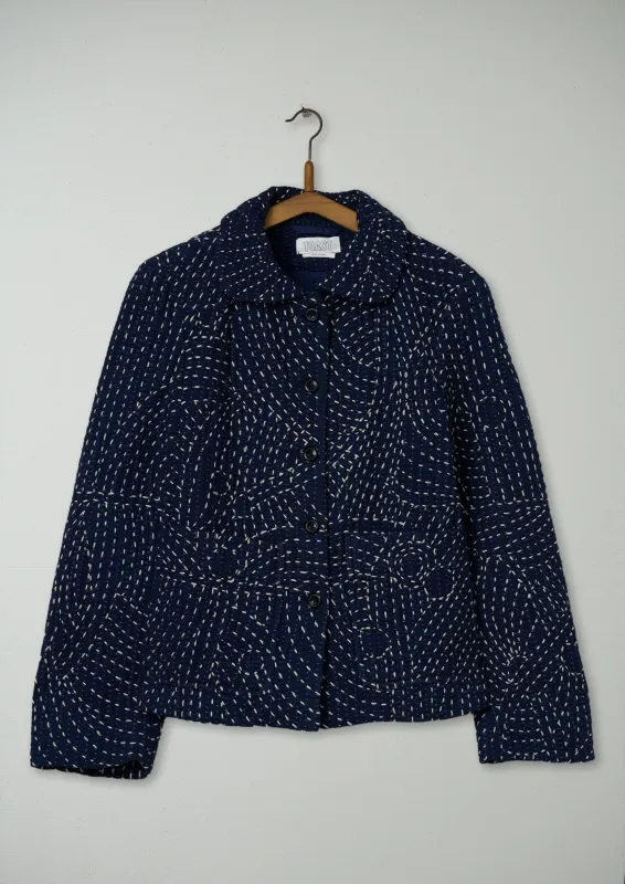 Reworn Kantha Jacket Size 12 (183) | Indigo sold by TOAST