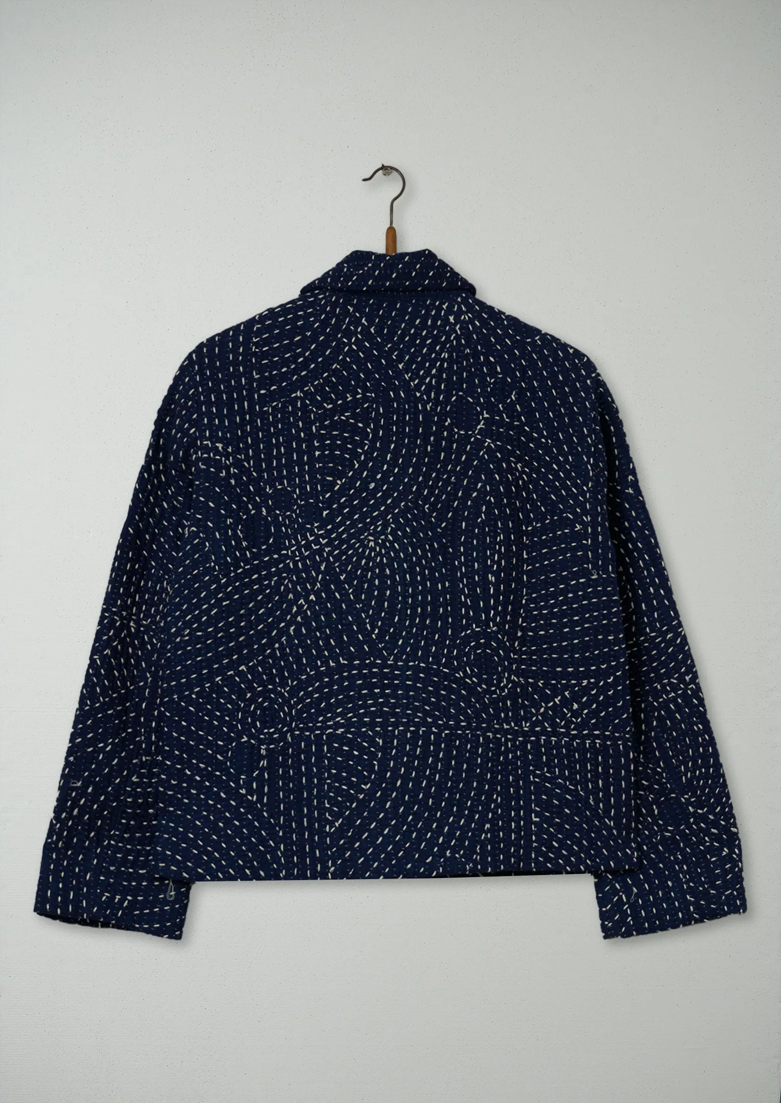 Reworn Kantha Jacket Size 12 (183) | Indigo sold by TOAST product image thumbnail 2