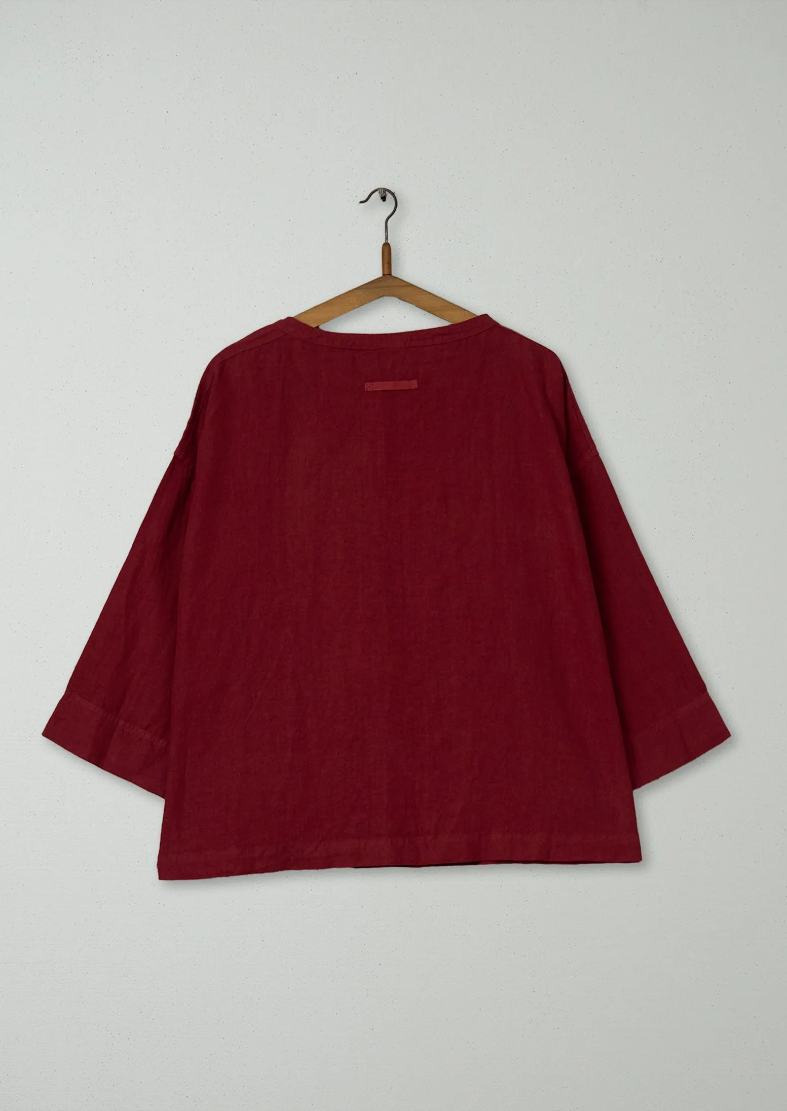 Reworn Linen Button Shoulder Top Size L (802) | Paprika sold by TOAST product image thumbnail 2