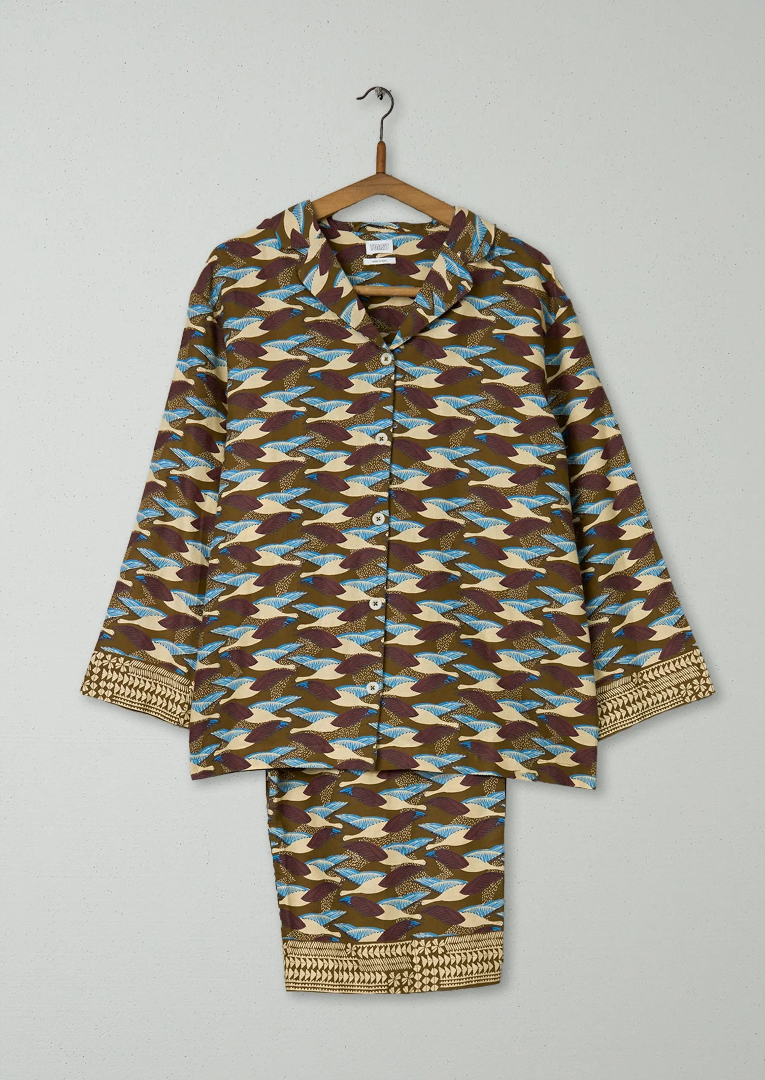 Reworn Bird Print Pyjamas Size L (173) | Multi sold by TOAST