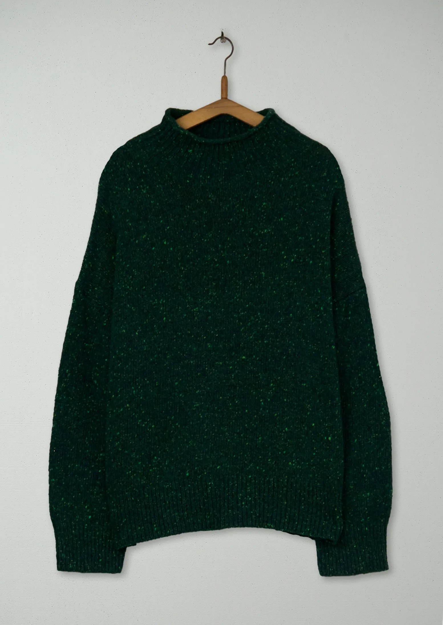 Reworn Wool Cashmere High Neck Sweater Size SM (439) | Emerald sold by TOAST