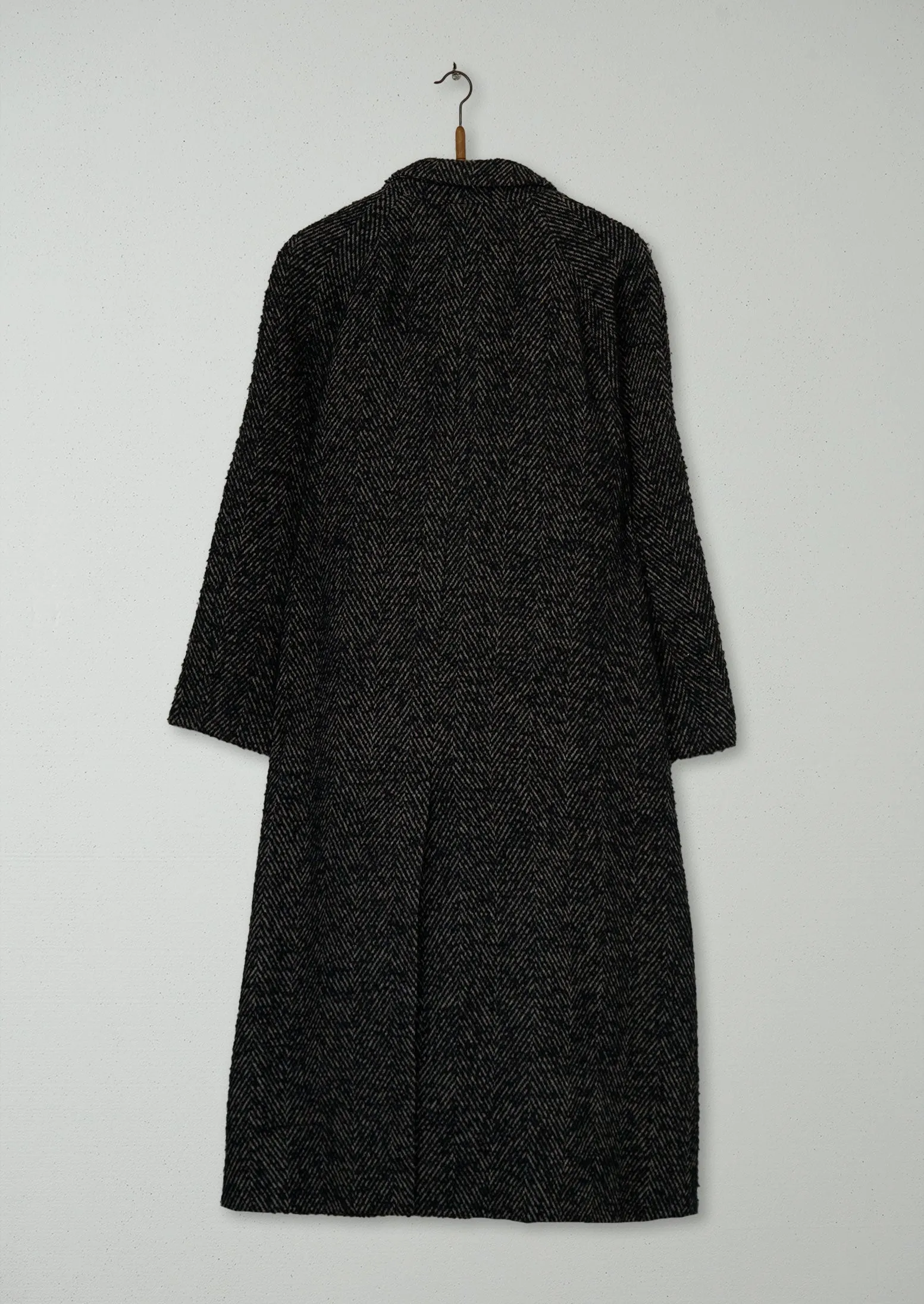 Reworn Herringbone Wool Coat Size 8 (092) | Multi sold by TOAST product image thumbnail 2