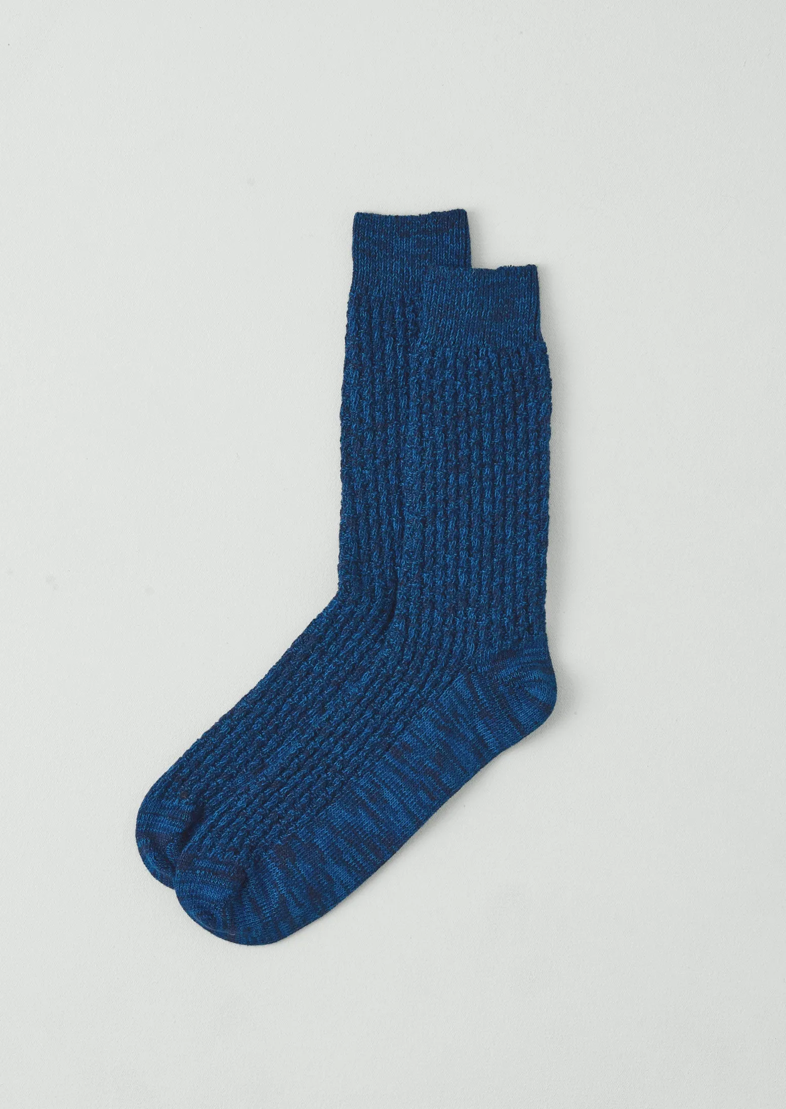 Textured Cotton Socks | Cobalt sold by TOAST