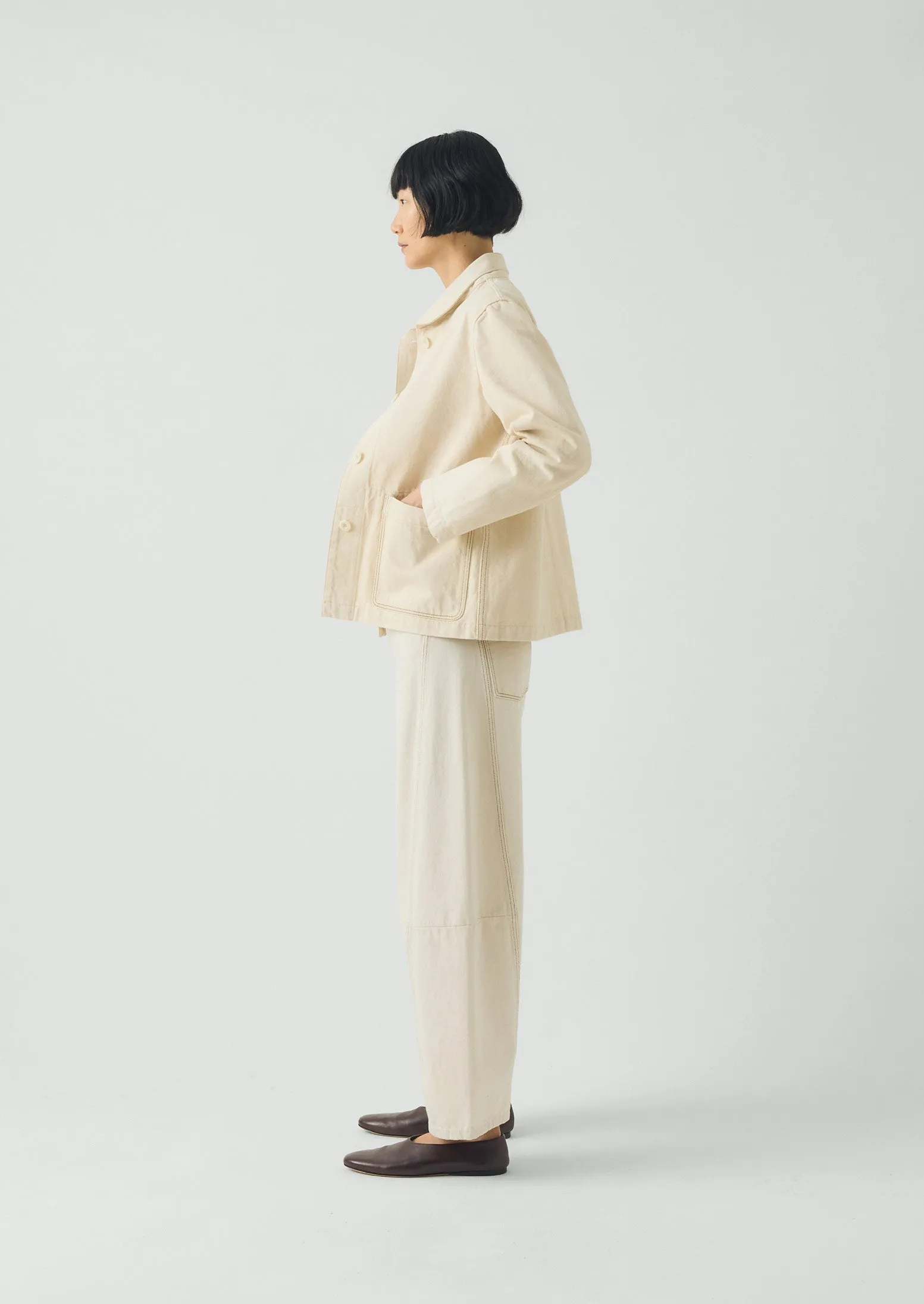 Hal Ecru Denim Workwear Jacket | Ecru sold by TOAST product image thumbnail 5