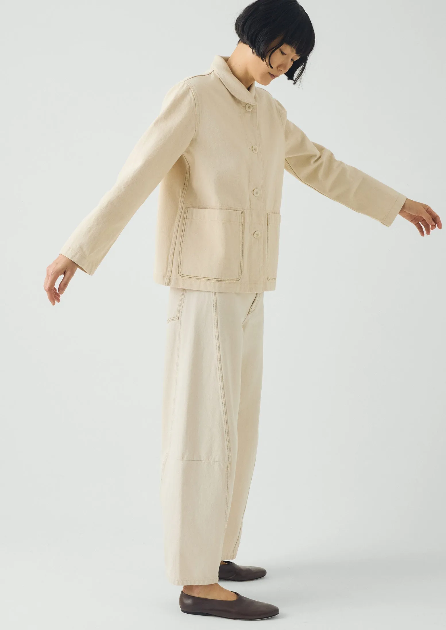 Hal Ecru Denim Workwear Jacket | Ecru sold by TOAST product image thumbnail 2