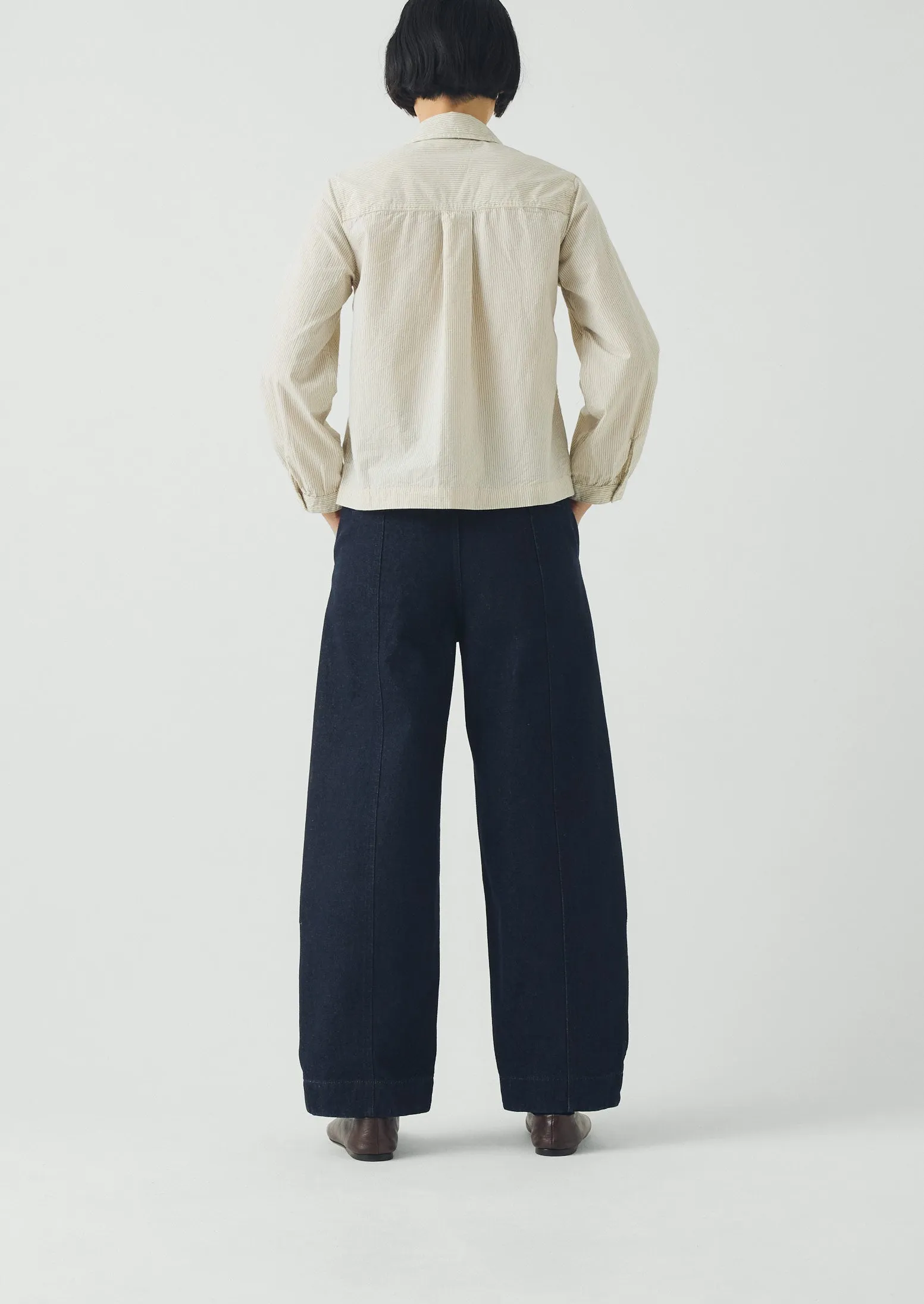 Sculpted Indigo Denim Trousers | Indigo sold by TOAST product image thumbnail 4