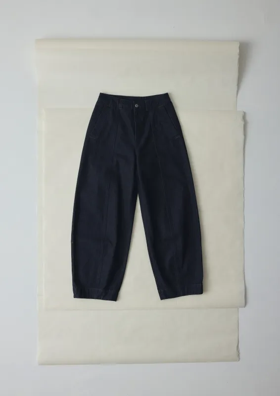 Sculpted Indigo Denim Trousers | Indigo sold by TOAST