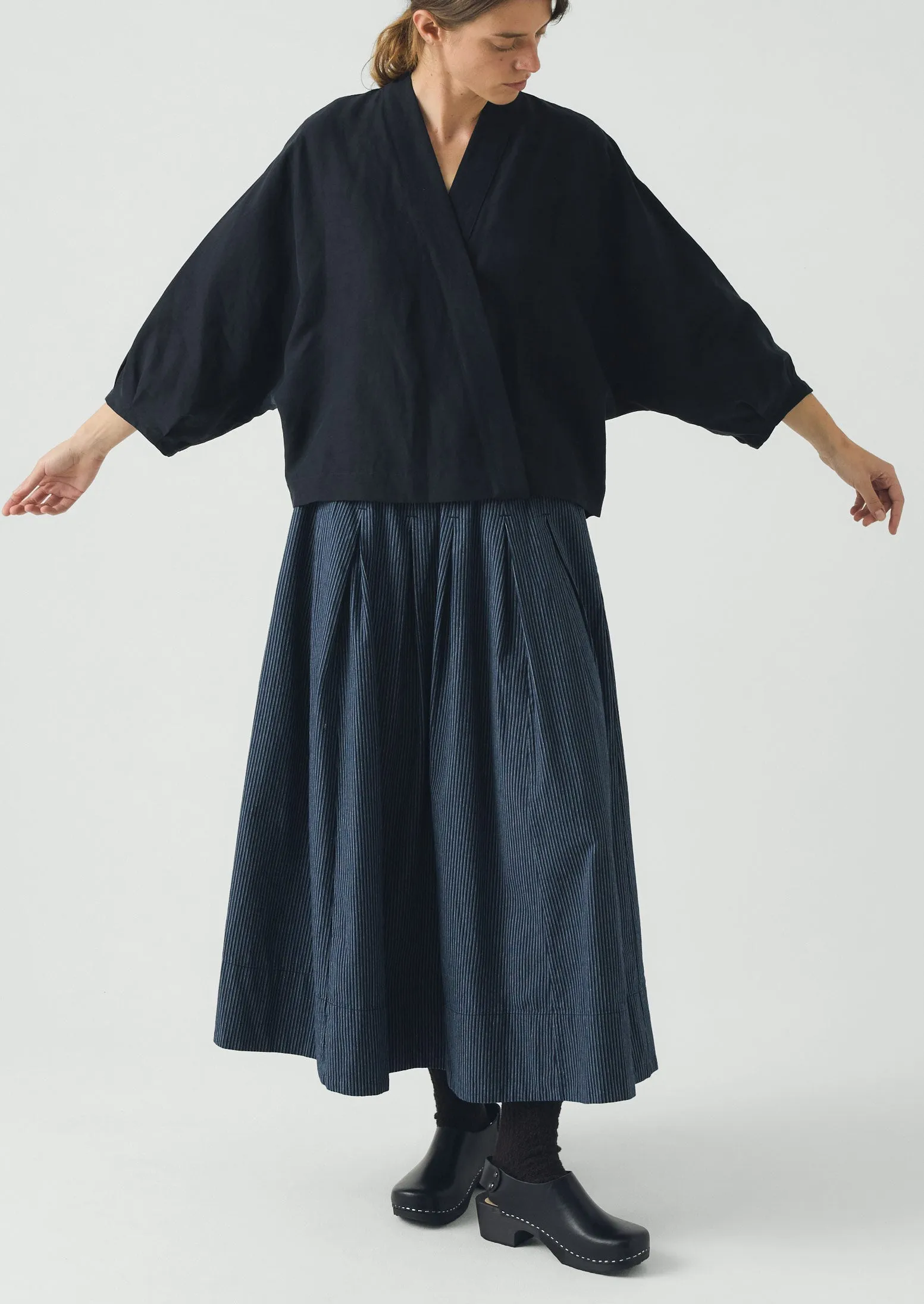 Linen Silk Wrap Shirt | Deep Indigo sold by TOAST product image thumbnail 4