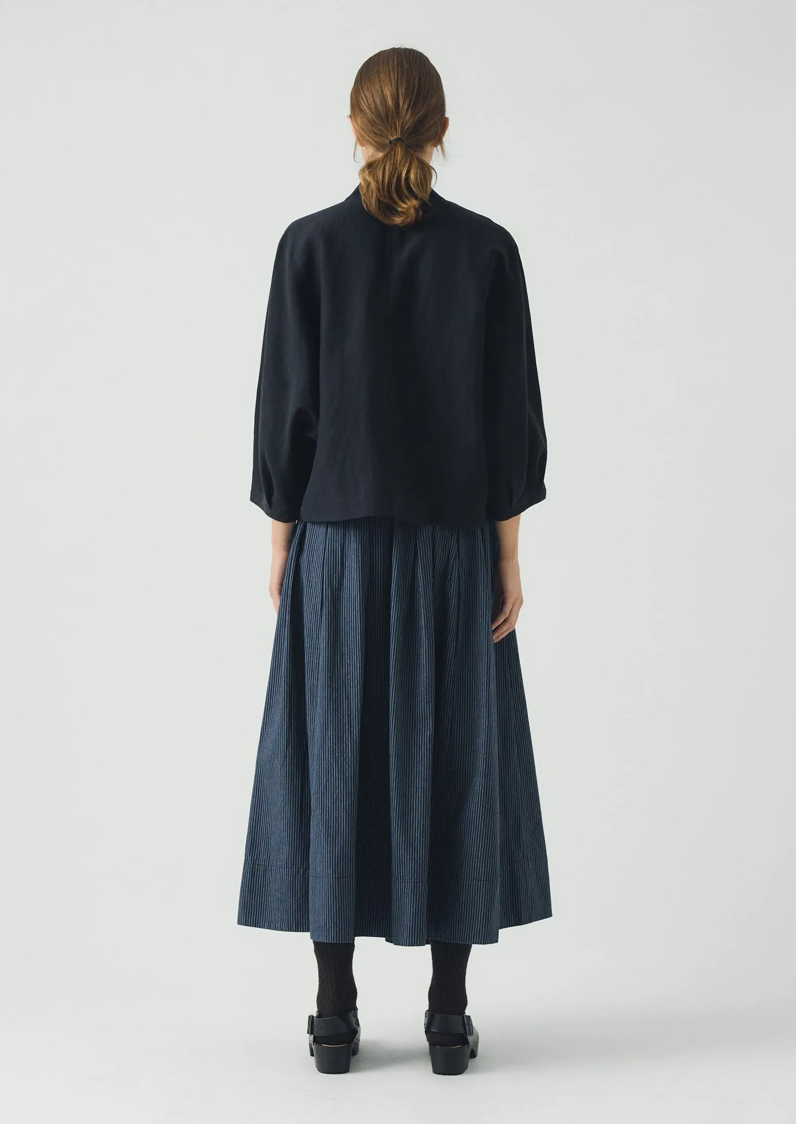 Linen Silk Wrap Shirt | Deep Indigo sold by TOAST product image thumbnail 5