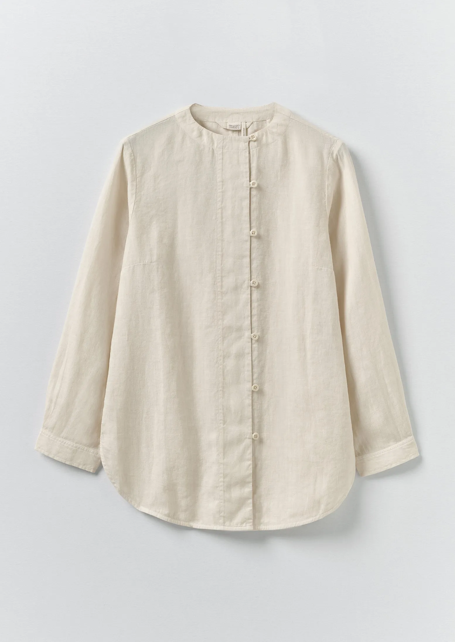 Garment Dyed Linen Chef Shirt | Oat sold by TOAST