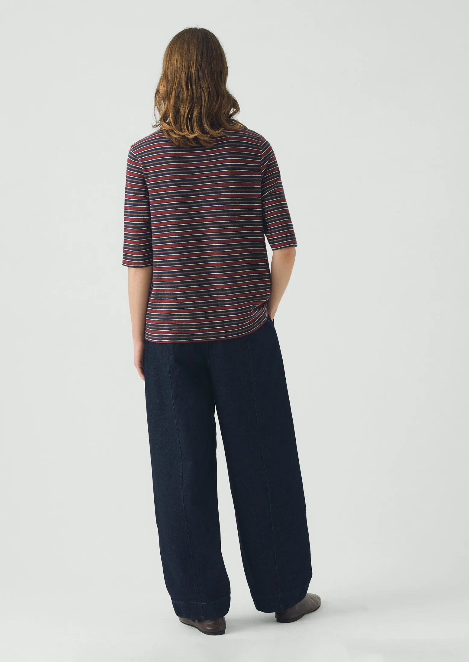 Cleo Stripe Cotton Tee | Provencal Blue/Multi sold by TOAST product image thumbnail 3