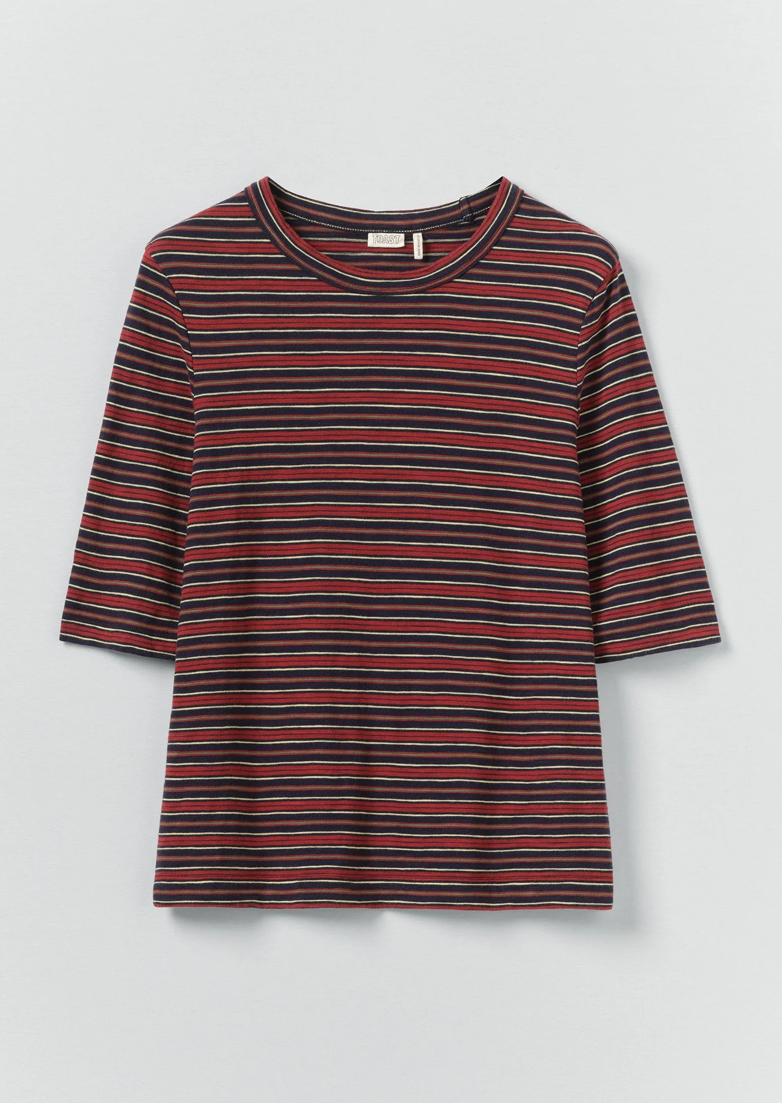 Cleo Stripe Cotton Tee | Provencal Blue/Multi sold by TOAST