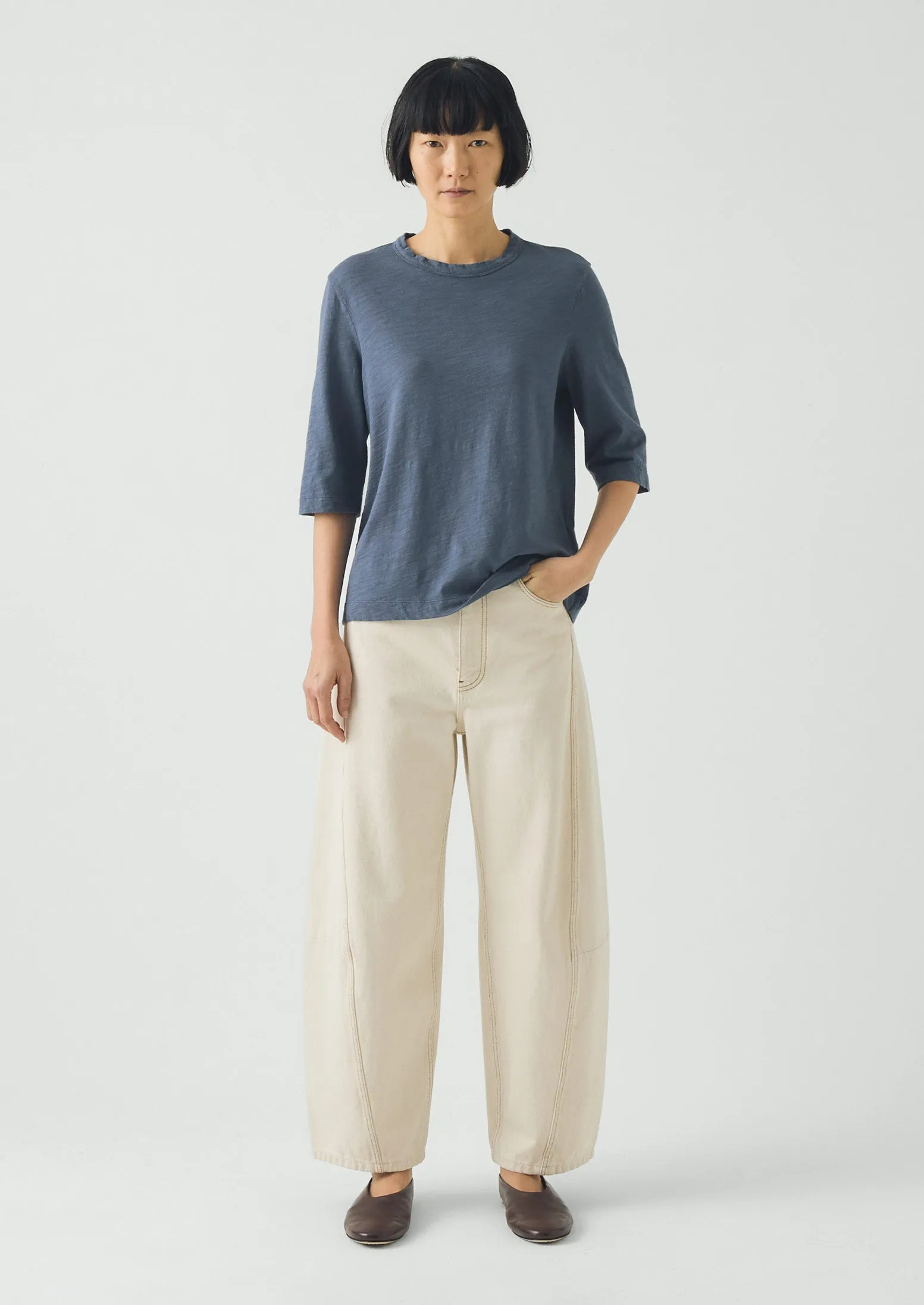 Cleo Cotton Tee | Mazarine Blue sold by TOAST product image thumbnail 2