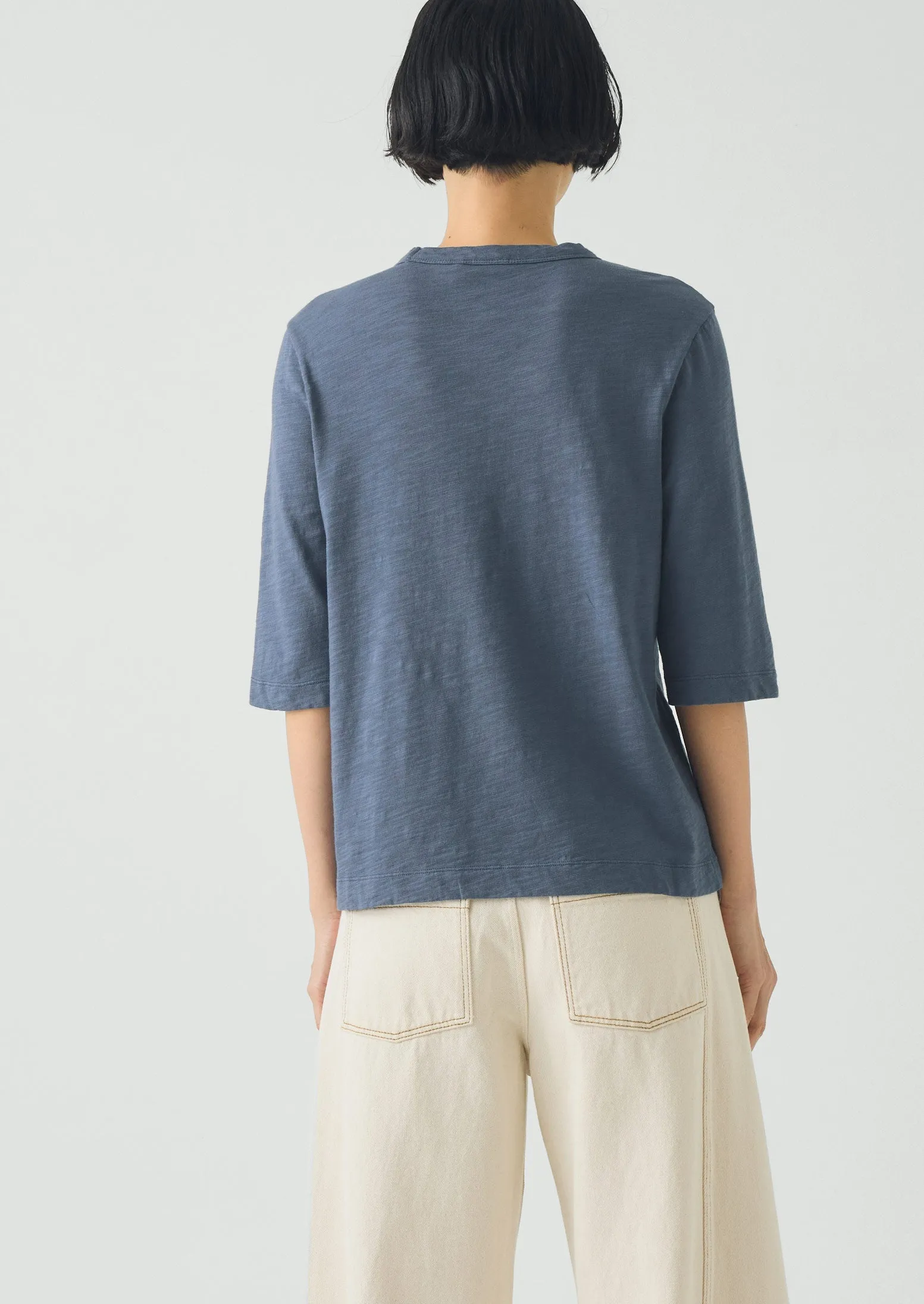 Cleo Cotton Tee | Mazarine Blue sold by TOAST product image thumbnail 3