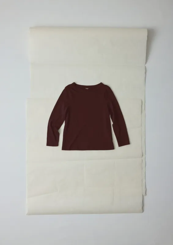 Lia Cotton Boat Neck Tee | Beetroot sold by TOAST