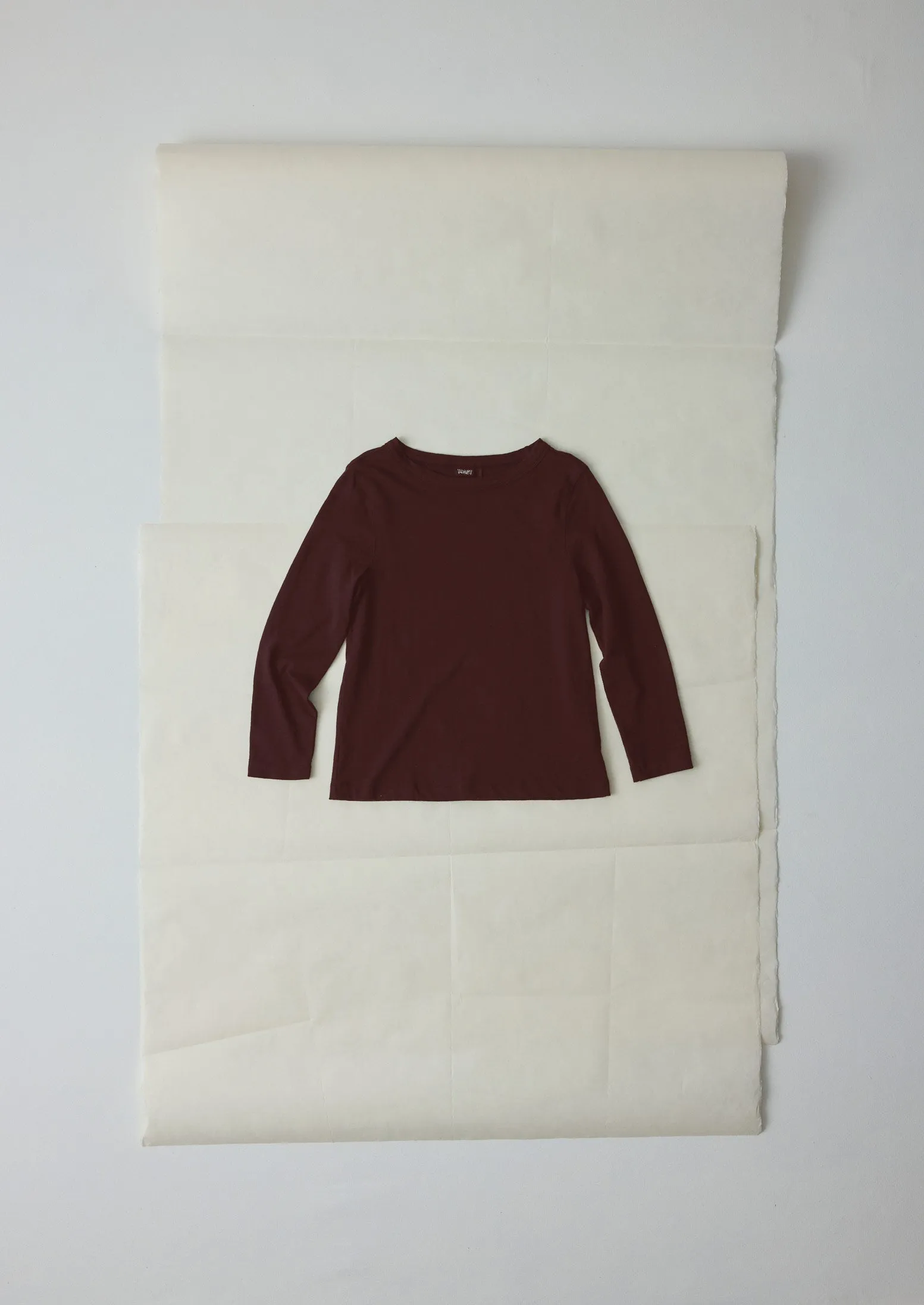Lia Cotton Boat Neck Tee | Beetroot sold by TOAST